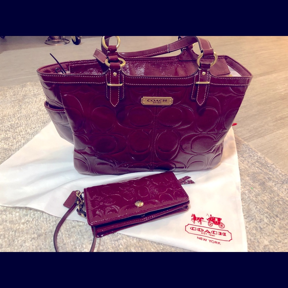 Coach Patent Leather Tote